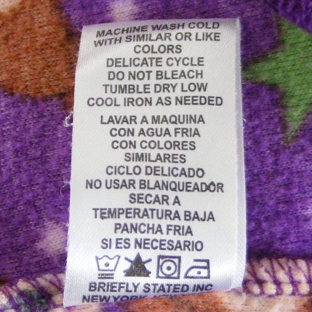 Disney CHIP & DALE Pajama Top, L, Purple, Chipmunks all over, Long sleeves - Picture 12 of 12